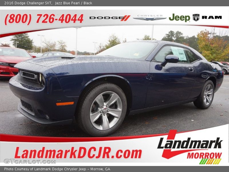 Jazz Blue Pearl / Black 2016 Dodge Challenger SXT