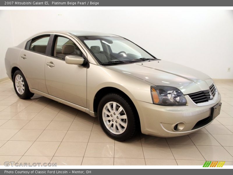 Platinum Beige Pearl / Beige 2007 Mitsubishi Galant ES