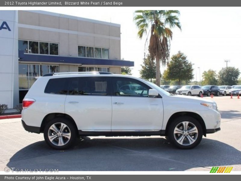 Blizzard White Pearl / Sand Beige 2012 Toyota Highlander Limited