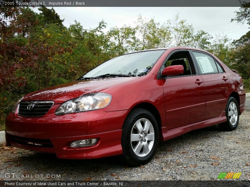 Impulse Red / Black 2005 Toyota Corolla S
