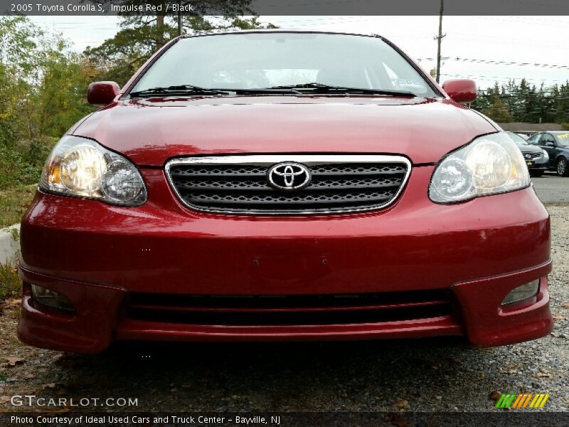 Impulse Red / Black 2005 Toyota Corolla S