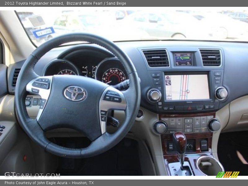 Blizzard White Pearl / Sand Beige 2012 Toyota Highlander Limited