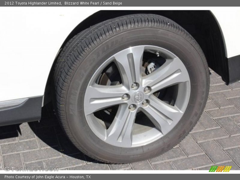 Blizzard White Pearl / Sand Beige 2012 Toyota Highlander Limited