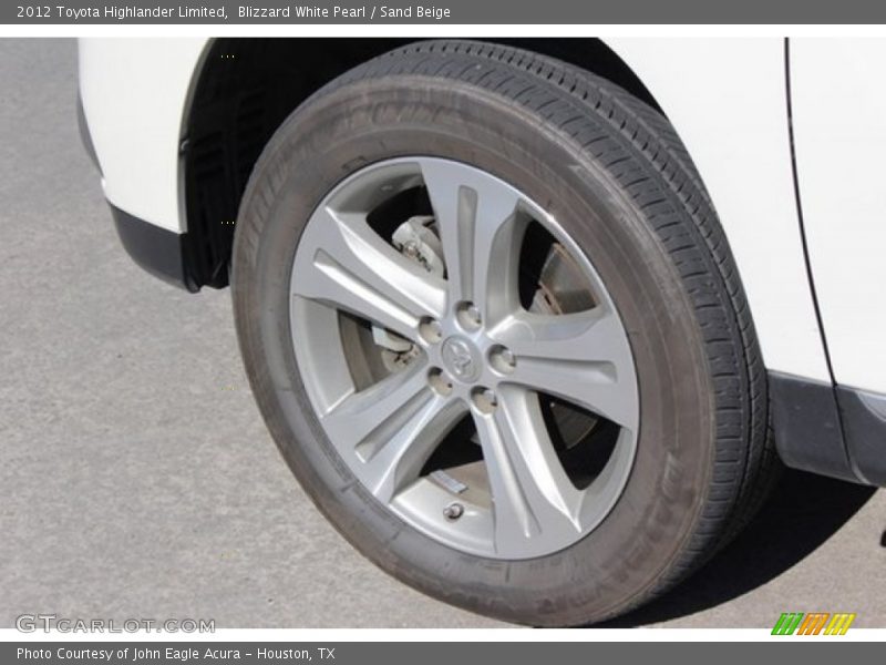 Blizzard White Pearl / Sand Beige 2012 Toyota Highlander Limited