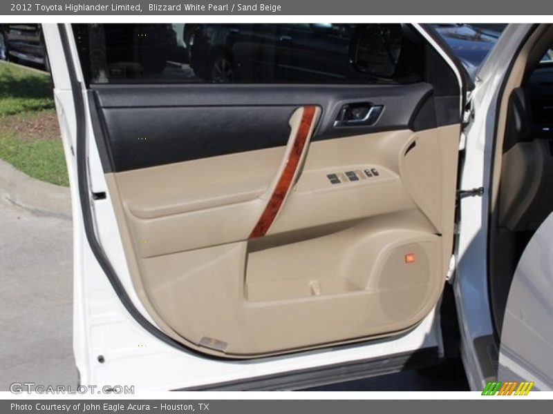 Blizzard White Pearl / Sand Beige 2012 Toyota Highlander Limited