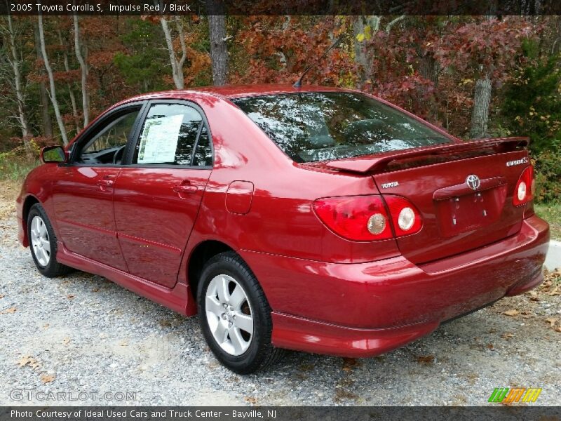 Impulse Red / Black 2005 Toyota Corolla S