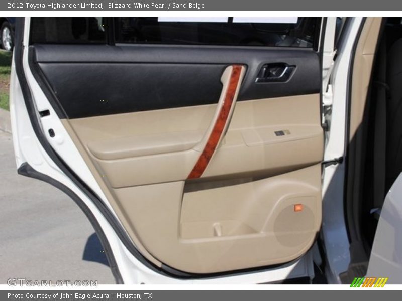 Blizzard White Pearl / Sand Beige 2012 Toyota Highlander Limited
