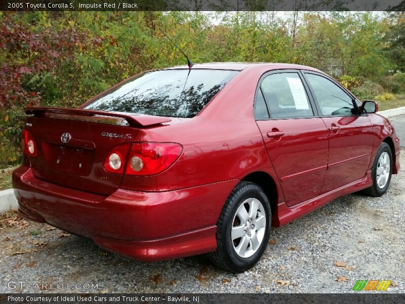 Impulse Red / Black 2005 Toyota Corolla S