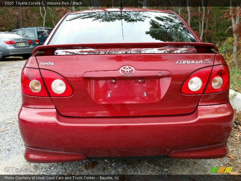 Impulse Red / Black 2005 Toyota Corolla S