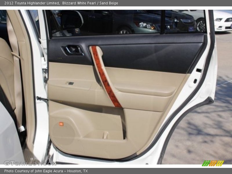 Blizzard White Pearl / Sand Beige 2012 Toyota Highlander Limited