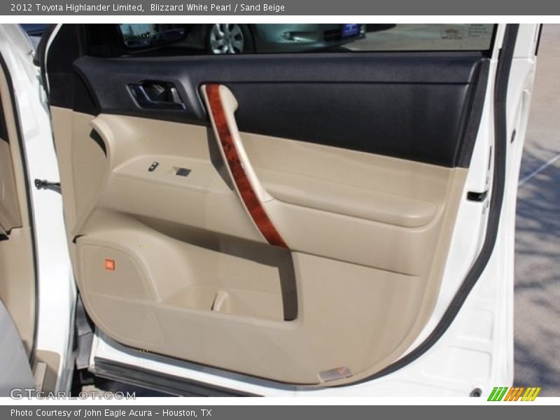 Blizzard White Pearl / Sand Beige 2012 Toyota Highlander Limited