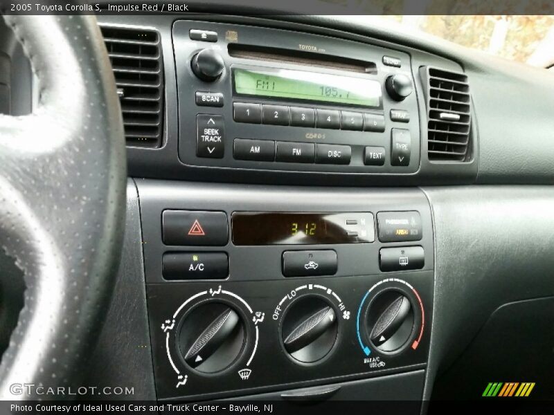 Impulse Red / Black 2005 Toyota Corolla S