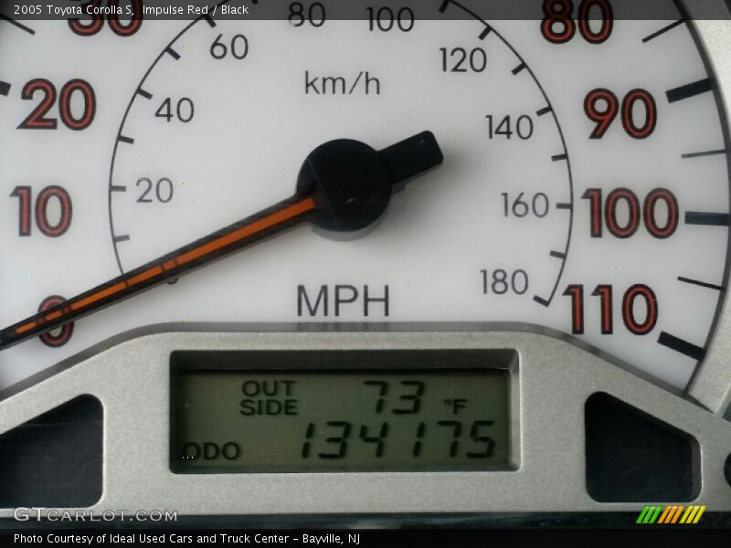 Impulse Red / Black 2005 Toyota Corolla S