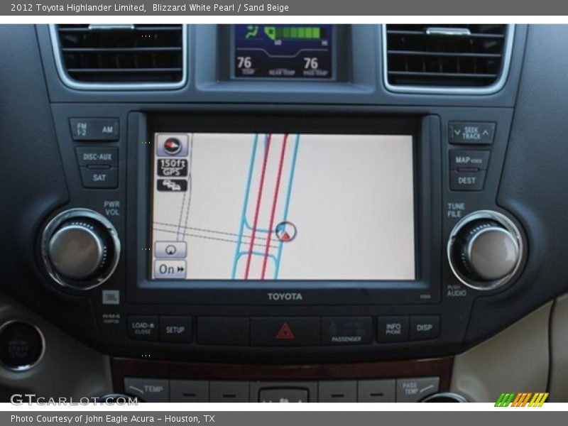 Blizzard White Pearl / Sand Beige 2012 Toyota Highlander Limited