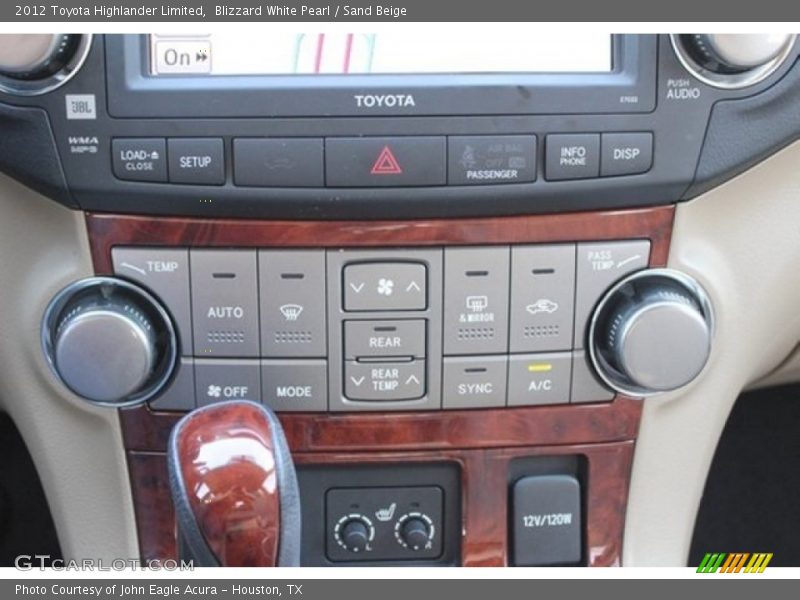 Blizzard White Pearl / Sand Beige 2012 Toyota Highlander Limited