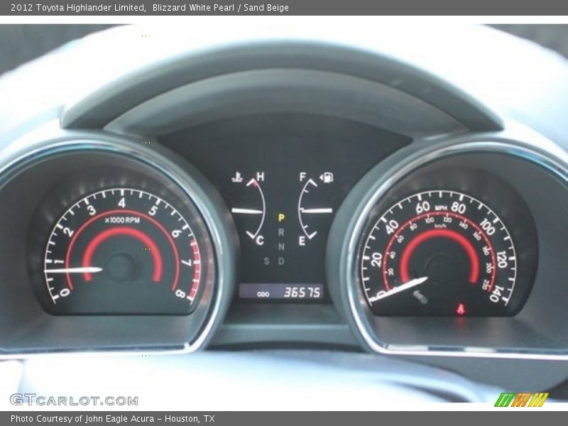 Blizzard White Pearl / Sand Beige 2012 Toyota Highlander Limited