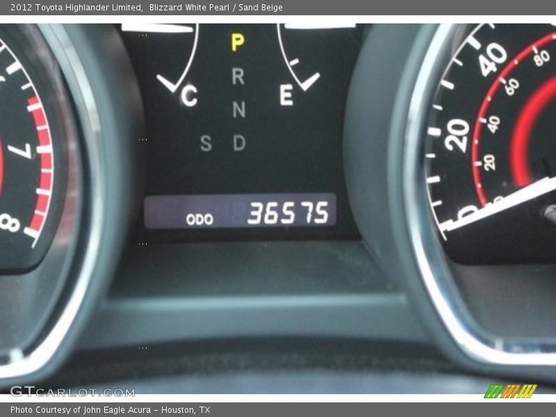 Blizzard White Pearl / Sand Beige 2012 Toyota Highlander Limited