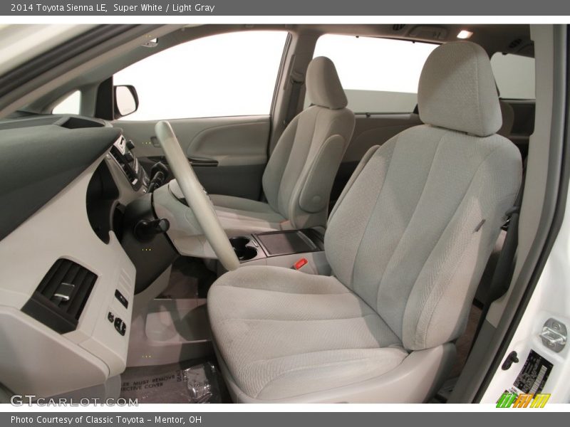 Super White / Light Gray 2014 Toyota Sienna LE