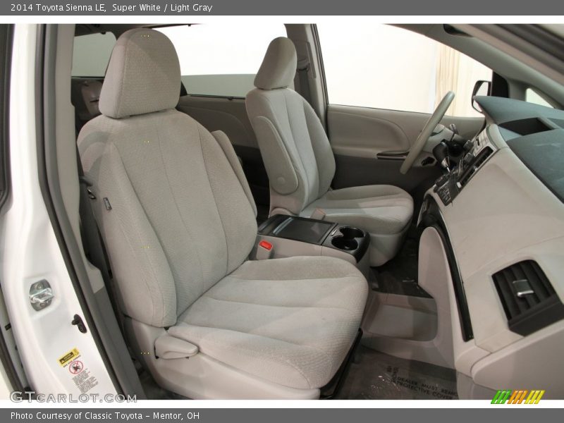 Super White / Light Gray 2014 Toyota Sienna LE