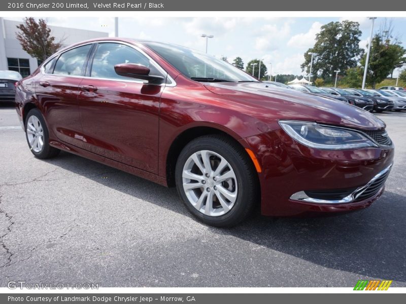 Velvet Red Pearl / Black 2016 Chrysler 200 Limited
