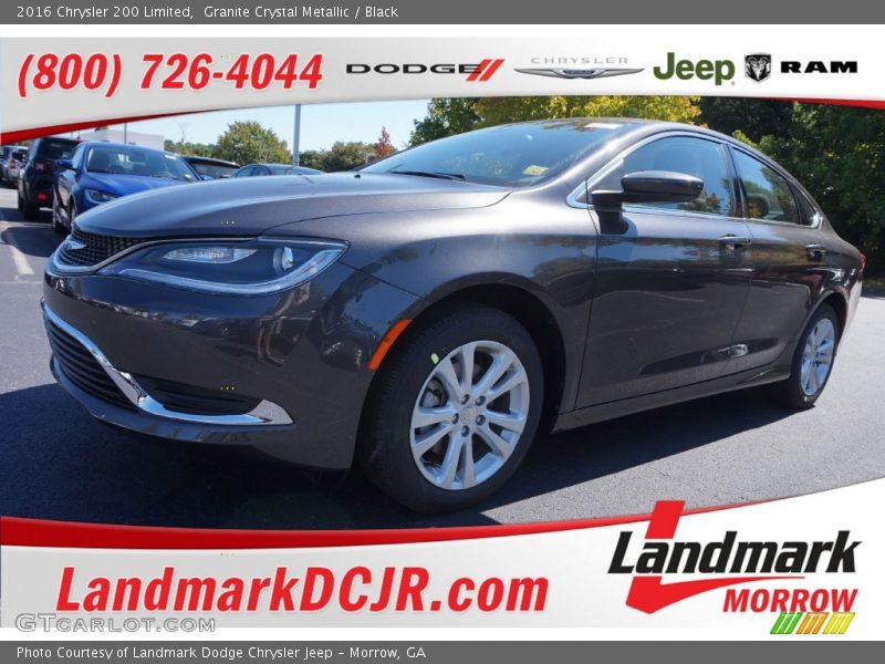 Granite Crystal Metallic / Black 2016 Chrysler 200 Limited