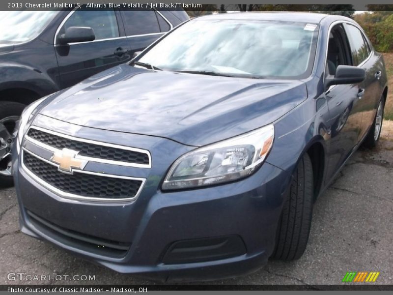 Atlantis Blue Metallic / Jet Black/Titanium 2013 Chevrolet Malibu LS
