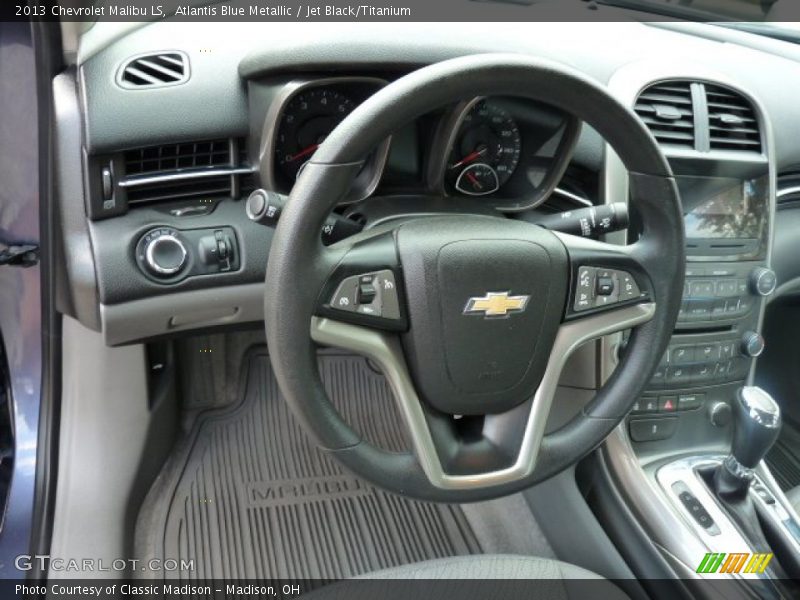 Atlantis Blue Metallic / Jet Black/Titanium 2013 Chevrolet Malibu LS