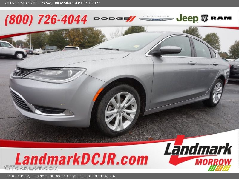 Billet Silver Metallic / Black 2016 Chrysler 200 Limited