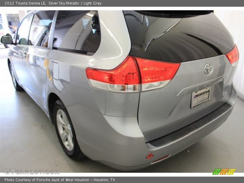 Silver Sky Metallic / Light Gray 2012 Toyota Sienna LE
