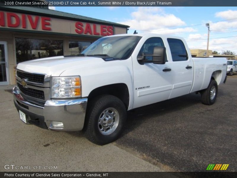 Summit White / Ebony Black/Light Titanium 2008 Chevrolet Silverado 2500HD LT Crew Cab 4x4
