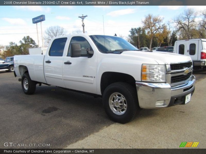 Summit White / Ebony Black/Light Titanium 2008 Chevrolet Silverado 2500HD LT Crew Cab 4x4