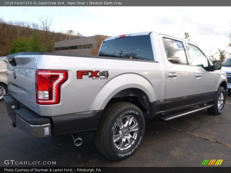 Ingot Silver / Medium Earth Gray 2016 Ford F150 XL SuperCrew 4x4