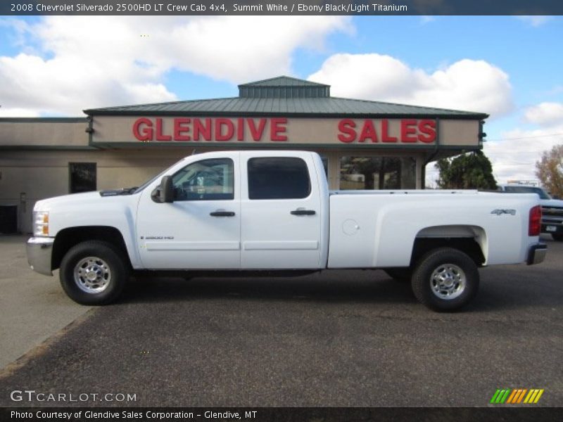Summit White / Ebony Black/Light Titanium 2008 Chevrolet Silverado 2500HD LT Crew Cab 4x4