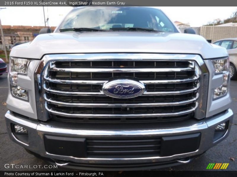 Ingot Silver / Medium Earth Gray 2016 Ford F150 XL SuperCrew 4x4