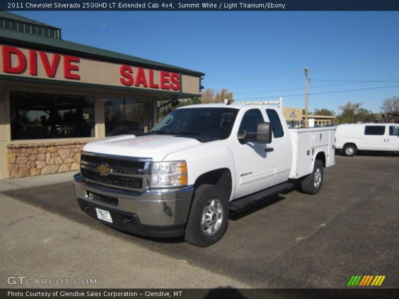 Summit White / Light Titanium/Ebony 2011 Chevrolet Silverado 2500HD LT Extended Cab 4x4