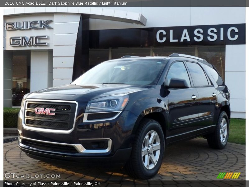 Dark Sapphire Blue Metallic / Light Titanium 2016 GMC Acadia SLE