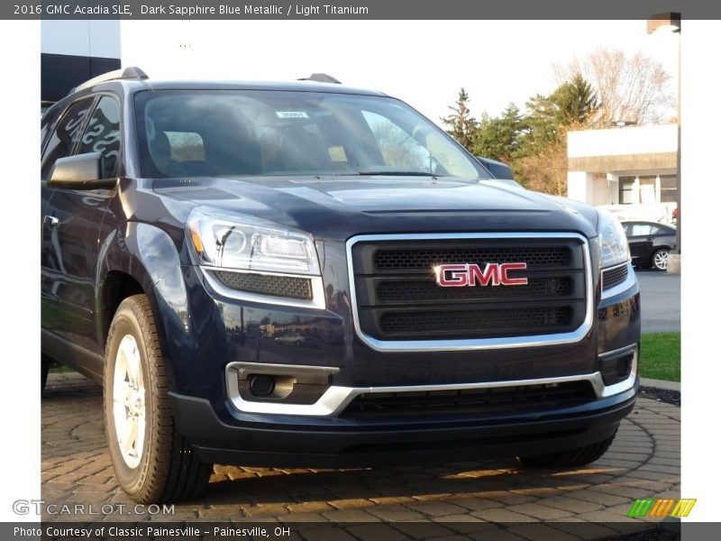 Dark Sapphire Blue Metallic / Light Titanium 2016 GMC Acadia SLE