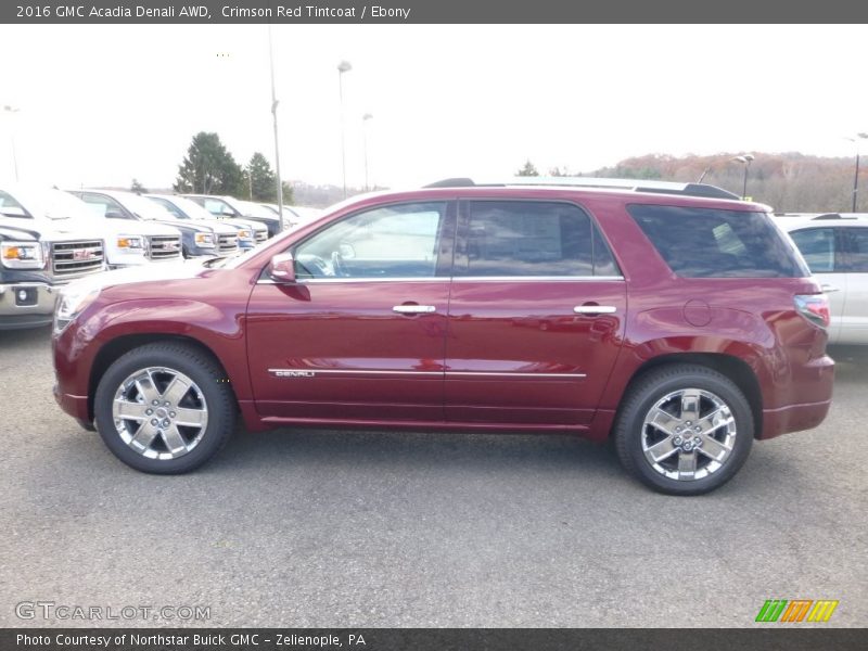 Crimson Red Tintcoat / Ebony 2016 GMC Acadia Denali AWD