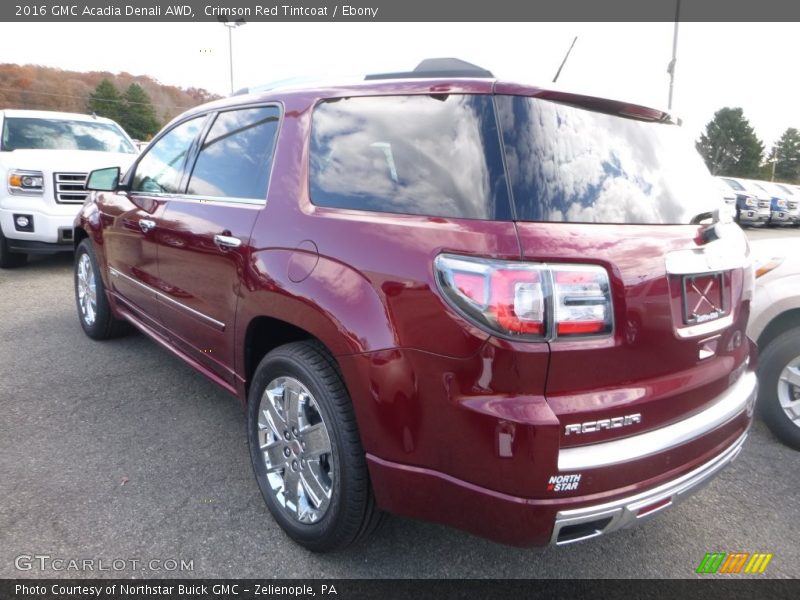 Crimson Red Tintcoat / Ebony 2016 GMC Acadia Denali AWD