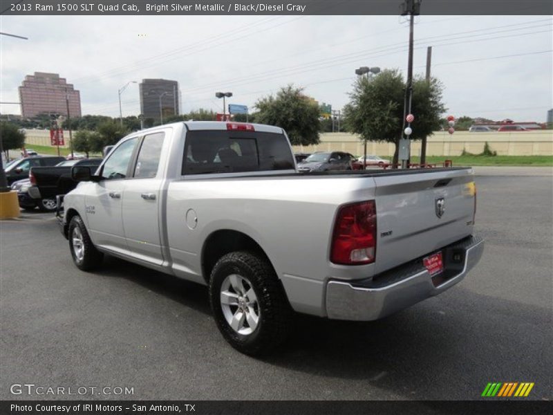 Bright Silver Metallic / Black/Diesel Gray 2013 Ram 1500 SLT Quad Cab