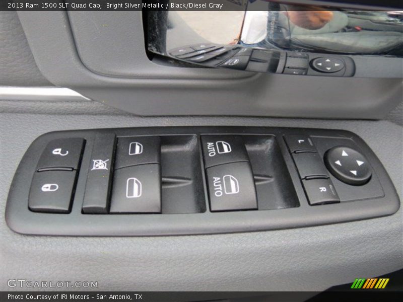 Bright Silver Metallic / Black/Diesel Gray 2013 Ram 1500 SLT Quad Cab