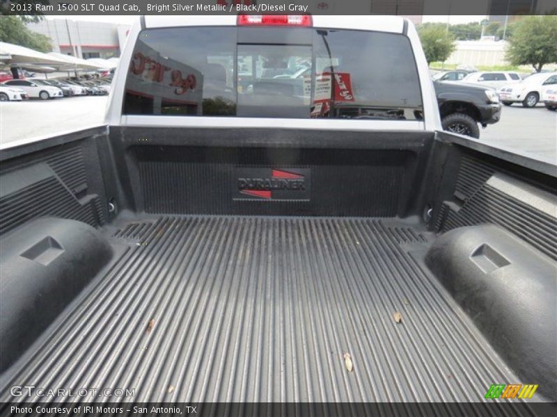 Bright Silver Metallic / Black/Diesel Gray 2013 Ram 1500 SLT Quad Cab