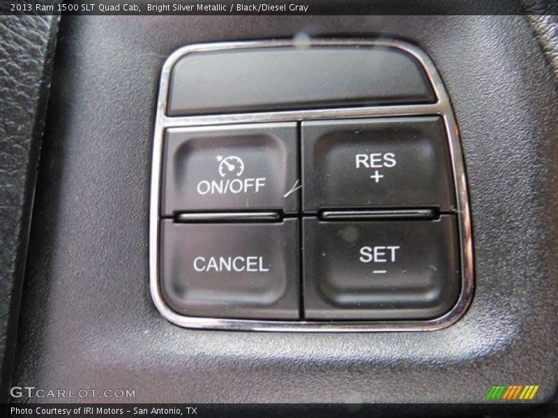 Bright Silver Metallic / Black/Diesel Gray 2013 Ram 1500 SLT Quad Cab