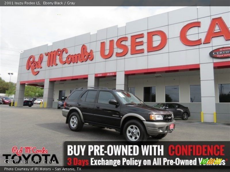Ebony Black / Gray 2001 Isuzu Rodeo LS