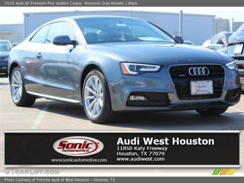 Monsoon Gray Metallic / Black 2016 Audi A5 Premium Plus quattro Coupe