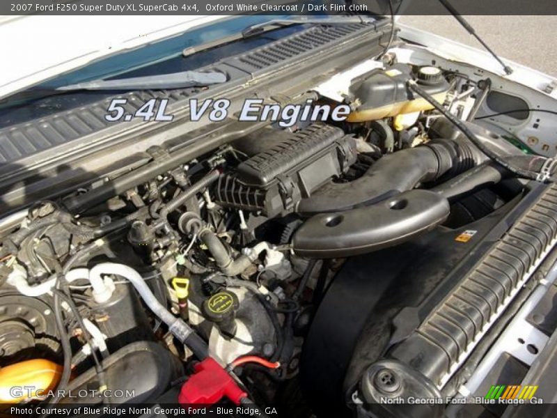 Oxford White Clearcoat / Dark Flint cloth 2007 Ford F250 Super Duty XL SuperCab 4x4