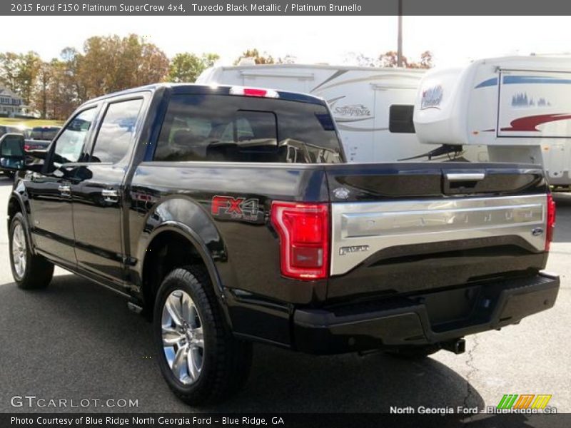 Tuxedo Black Metallic / Platinum Brunello 2015 Ford F150 Platinum SuperCrew 4x4