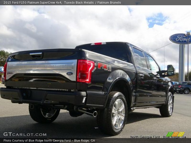 Tuxedo Black Metallic / Platinum Brunello 2015 Ford F150 Platinum SuperCrew 4x4