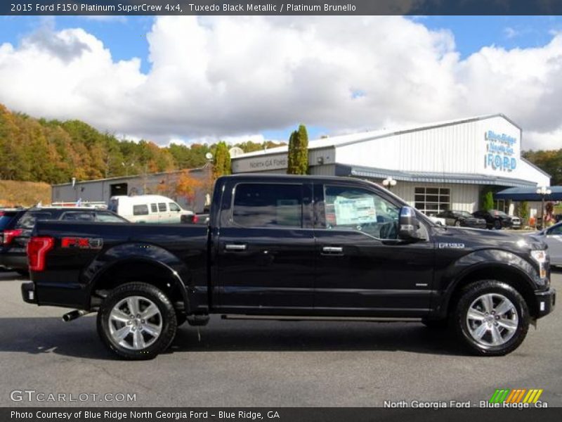 Tuxedo Black Metallic / Platinum Brunello 2015 Ford F150 Platinum SuperCrew 4x4