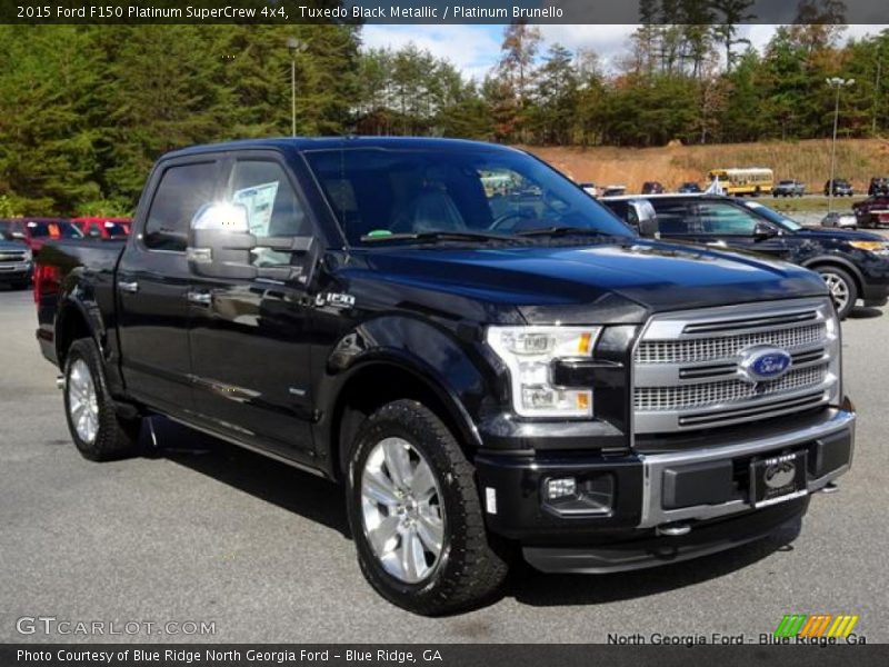 Tuxedo Black Metallic / Platinum Brunello 2015 Ford F150 Platinum SuperCrew 4x4